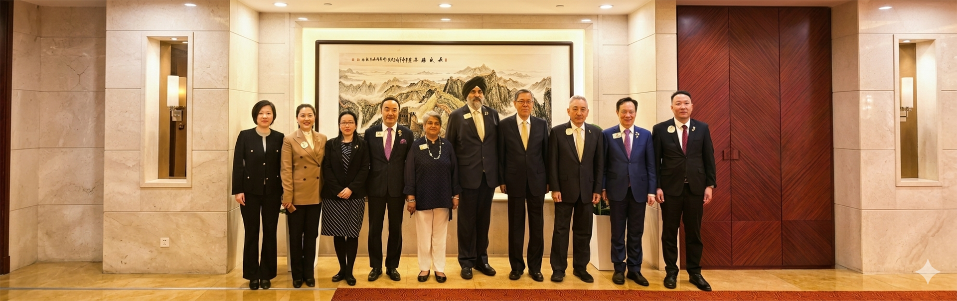 Li Jun met with the delegation of the International Lions Club President.
