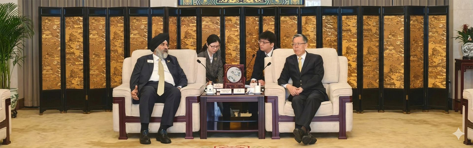 Li Jun met with the delegation of the International Lions Club President.